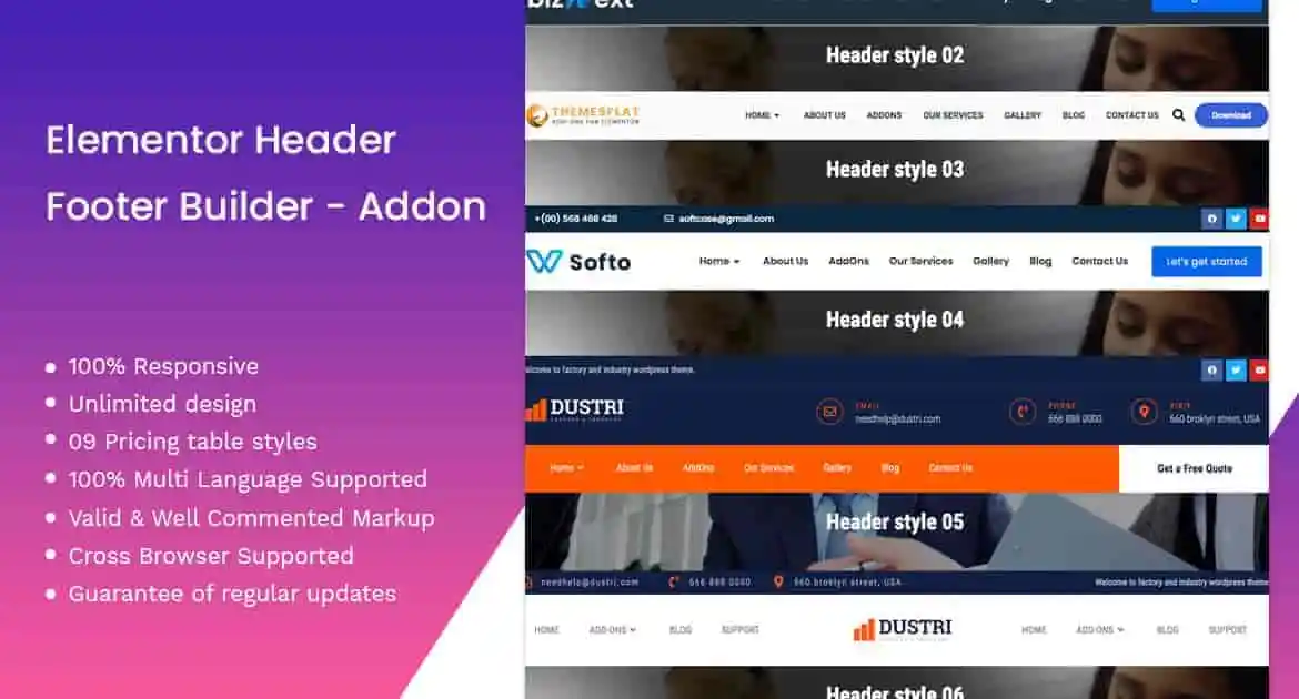 Elementor Header Footer Builder - Addon - Image 1